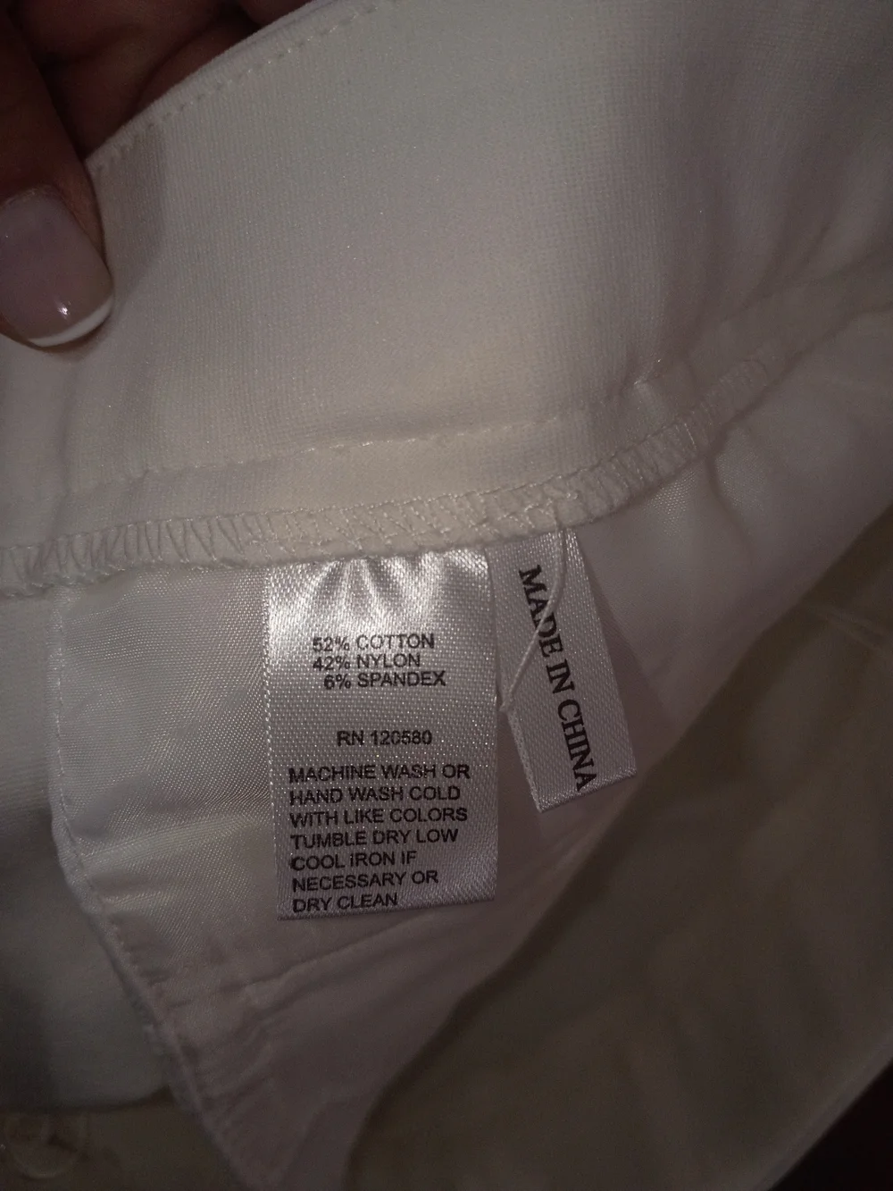 Amanda & Chelsea Off-White Straight-Leg Dress Trousers - Picture 8 of 8